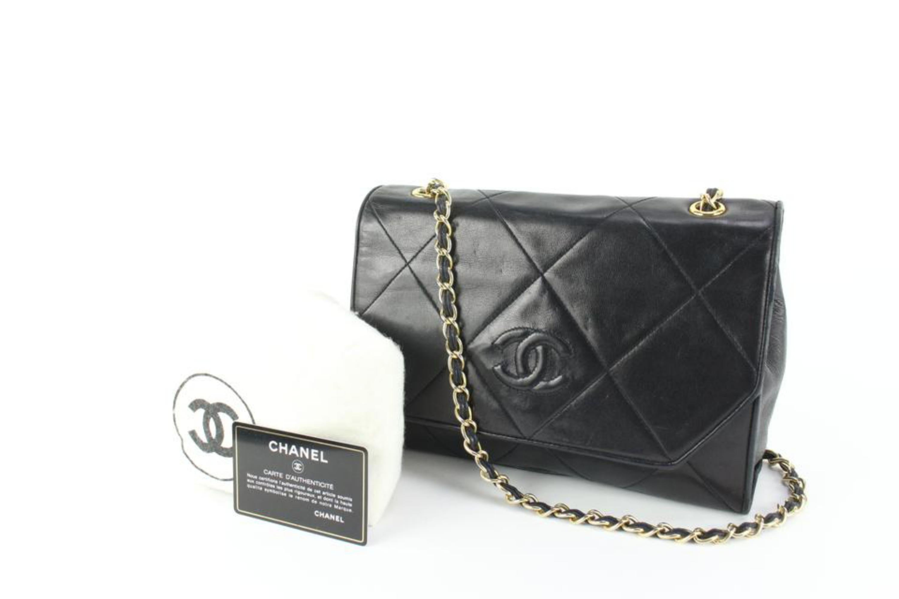 Chanel Rare Vintage Black Quilted Lambskin 19 Flap Crossbody