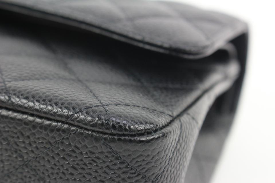 Chanel Pre-owned - Double Flap Jumbo Shoulder Bag - Men - Lamb Skin - One Size - Black