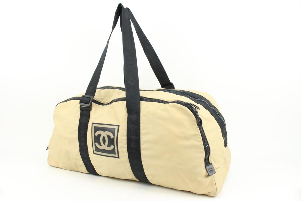 Vintage LL BEAN Large Duffle Bag Heavy Duty Nylon Yellow &