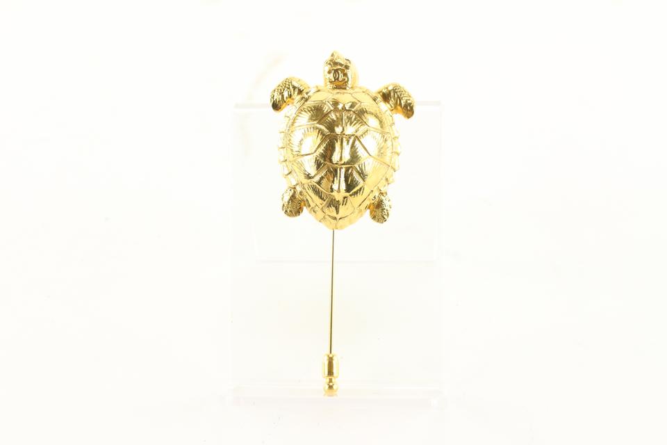 Chanel 96A CC Turtle Pin Brooch