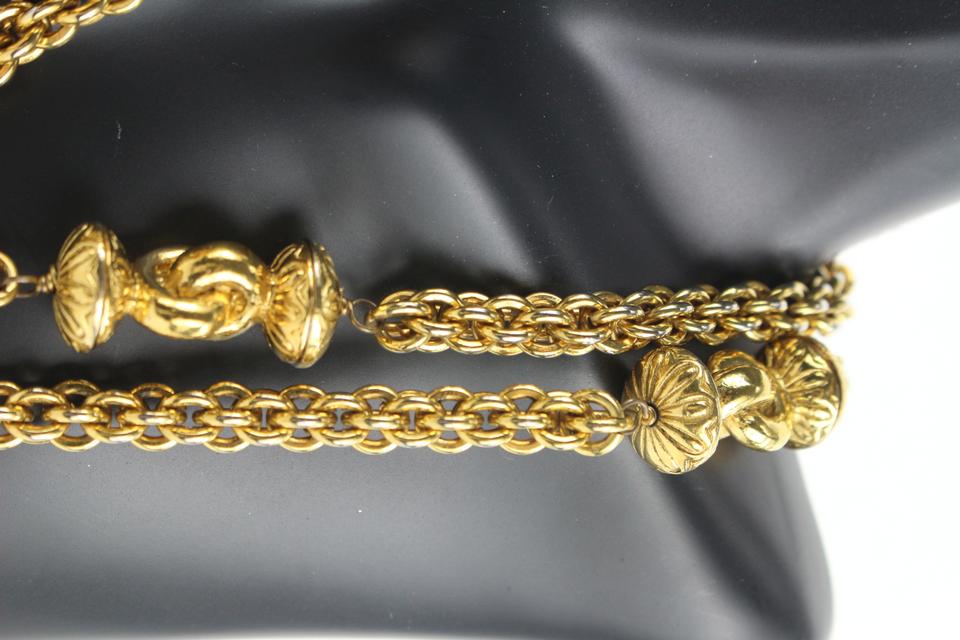 Chanel Rare Vintage Lamb Chain Link Twist Necklace 2CA1022