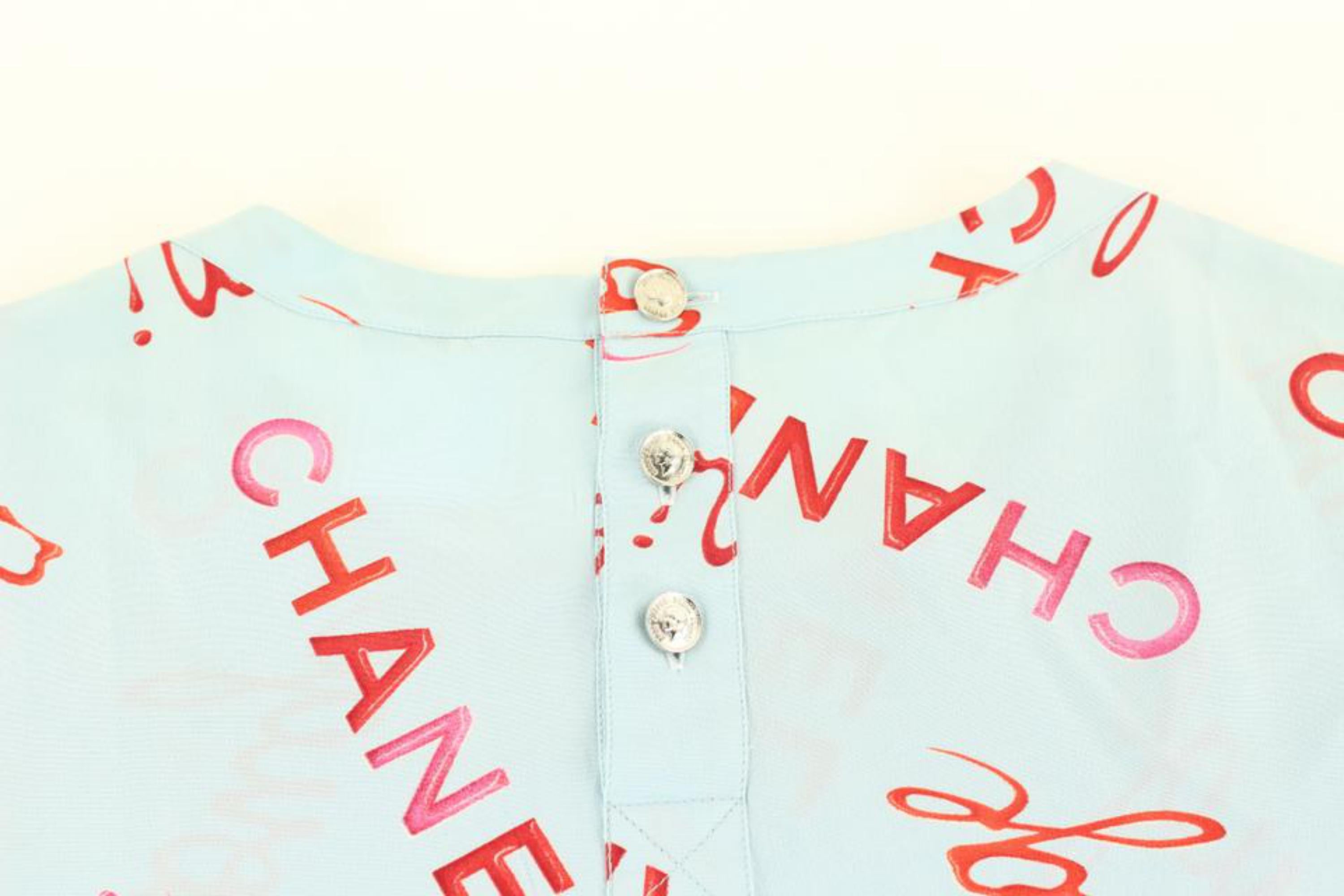CHANEL Vintage Coco Mark Cc Button Logo Shirts Tunic Tops Pink