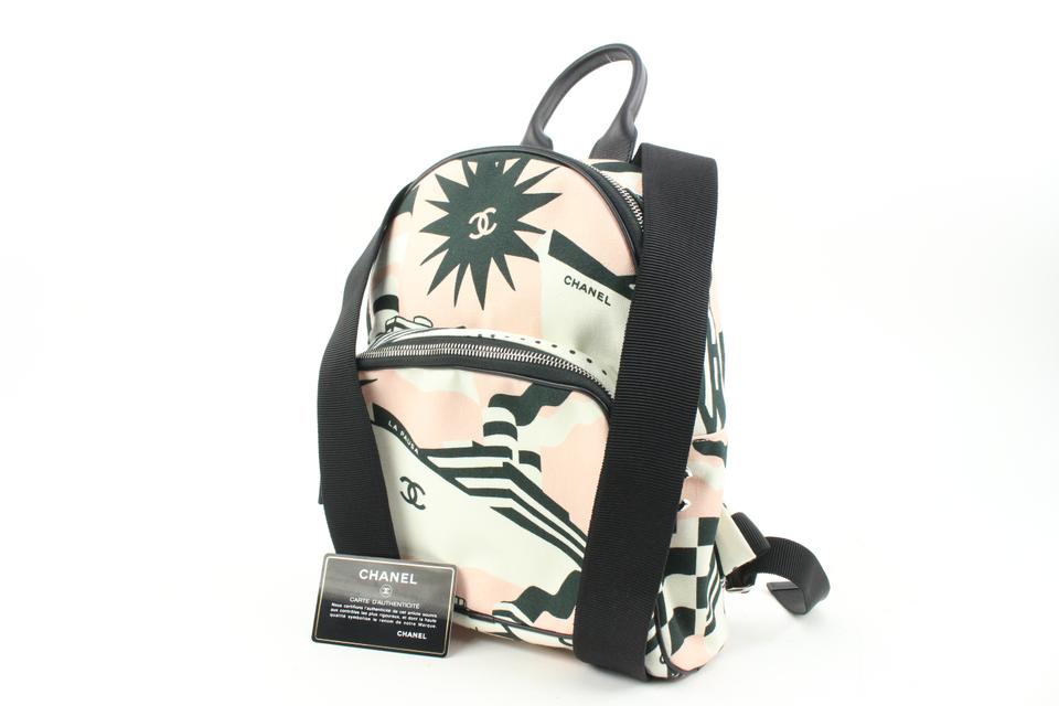 Chanel La Pausa Bay Printed Canvas Medium Backpack Limited Cruise s214ca74
