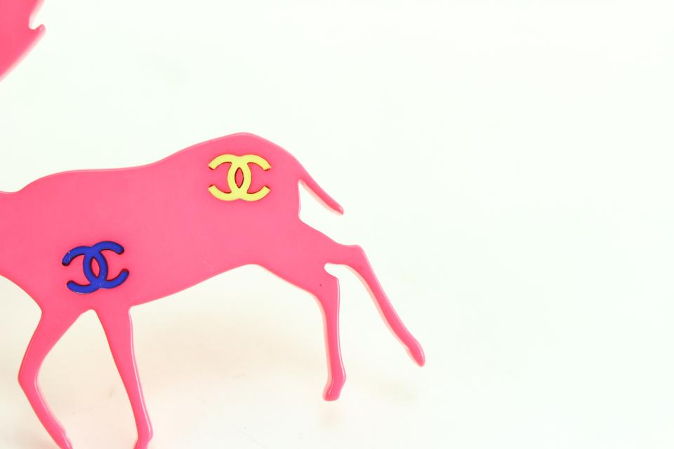 Chanel Pink Reindeer Brooch Pin