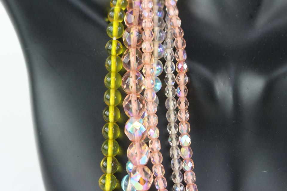 Buy Multi Color Glass Seed Bead Necklace and Bracelet at ShopLC.