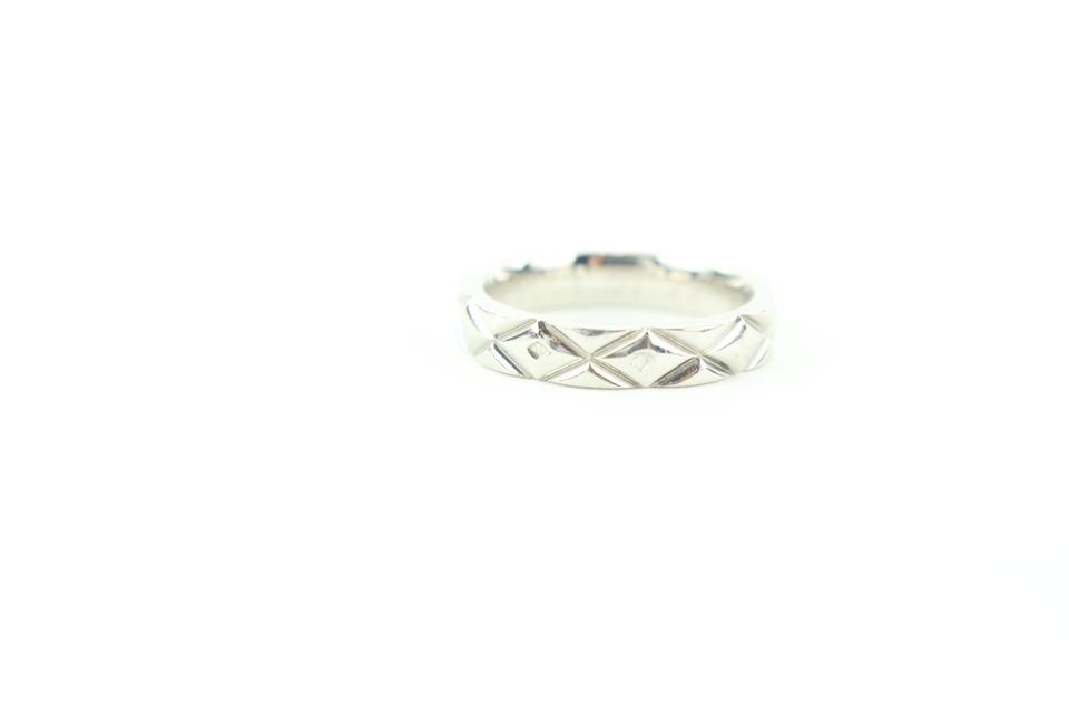 Chanel Size 3.5US PT950 Matelasse Quilted Platinum Ring 606ccs316