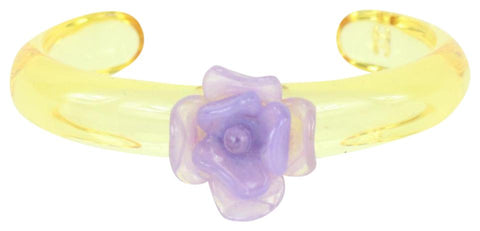 Chanel Translucent x Purple 01P Camellia Rose Flower Bangle Bracelet 830ca32