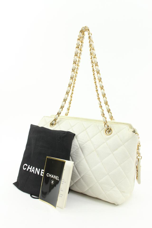 Chanel White Quilted Caviar Gold Chain Shoulder Bag 6ca516 – Bagriculture