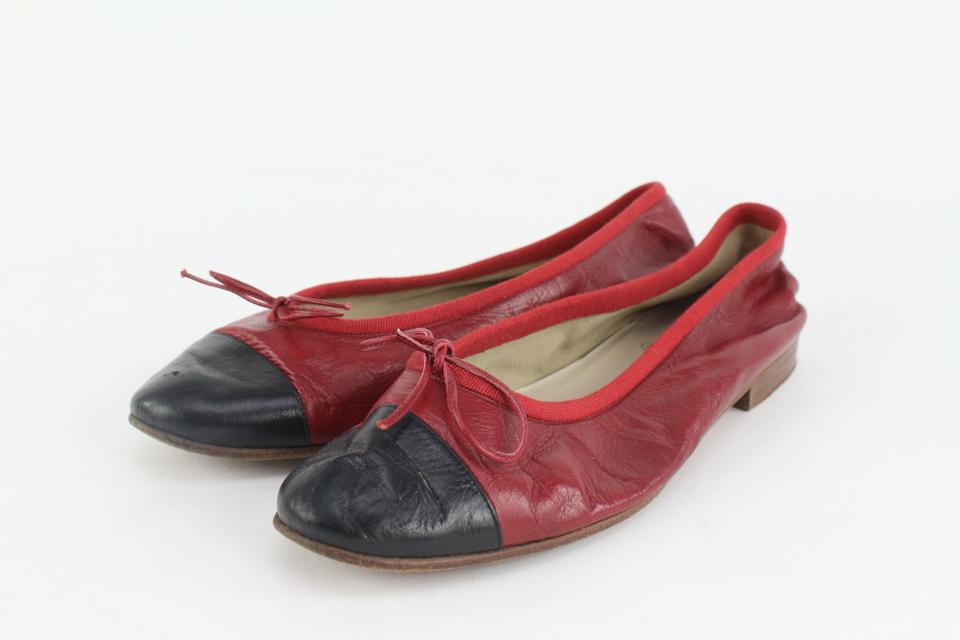 CHANEL, Shoes, Chanel Red Ballerina Flats