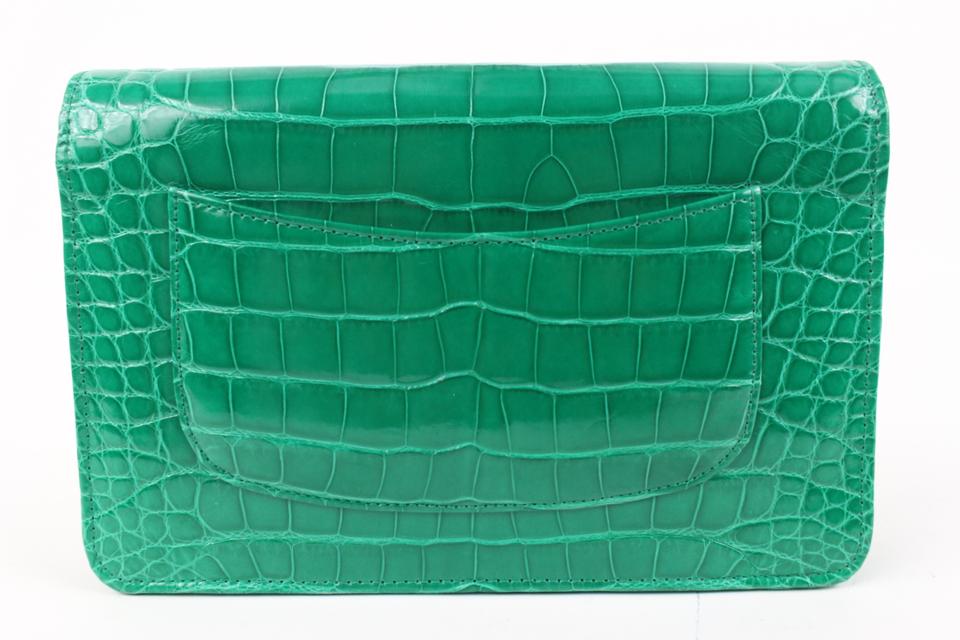 chanel wallet on chain green