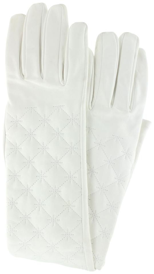 chanel handschuhe weiß Chanel Quilted White Lambskin Leather Long Gloves 407cas528