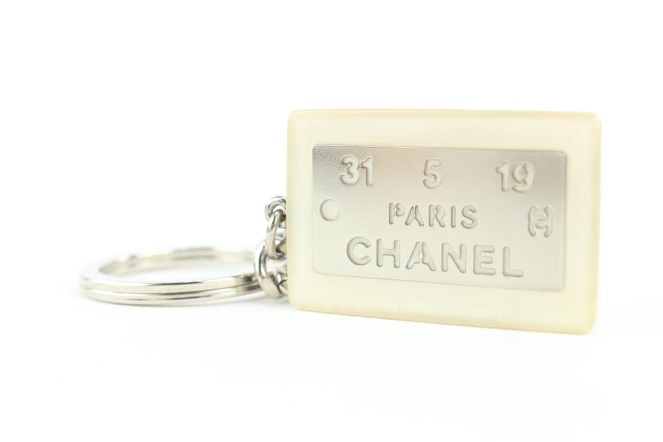 Chanel White Classic Jacket Bag Charm/Key Chain