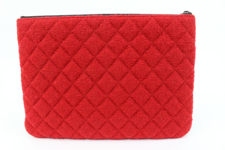 Chanel Multicolor Woven Tweed O-Case Pochette Clutch Zip Pouch 2ck310s –  Bagriculture