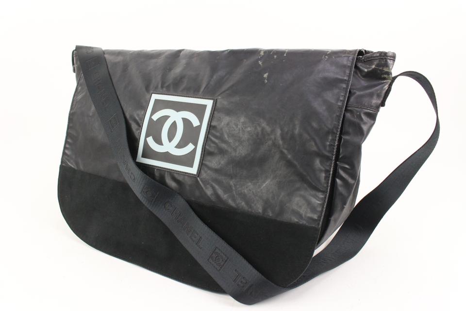 Chanel XL Black Sports Logo Messenger Bag 92cz418s – Bagriculture