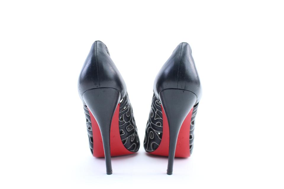 Louboutin Me 120 Leather Open Toe Red Bottom Heel – Bagriculture