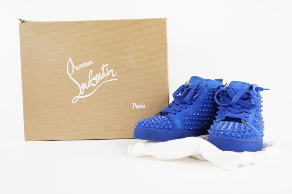 Christian Louboutin Size 39 Blue Lou Pik Pik Orlato Flat Spike Sneakers  ref.297923 - Joli Closet