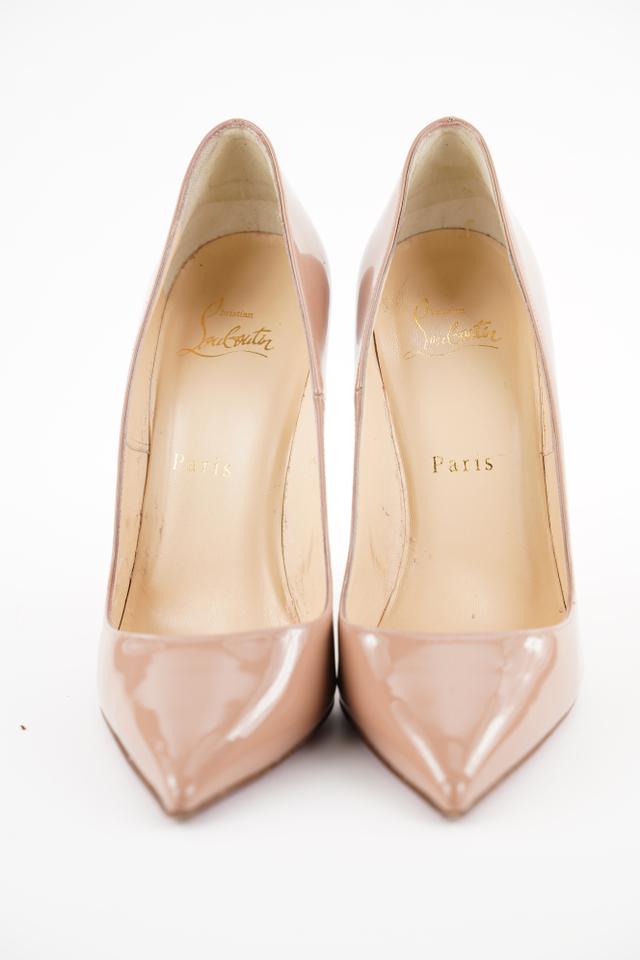 Christian Louboutin SO KATE 120 Patent Leather Stilletto Heels Pumps Shoes  Nude
