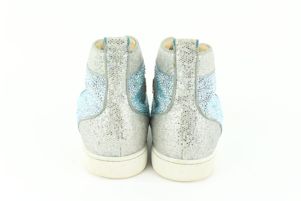 Christian Louboutin Mens 43 Blue Silver Crystal Strass Louis Junior AB –  Bagriculture