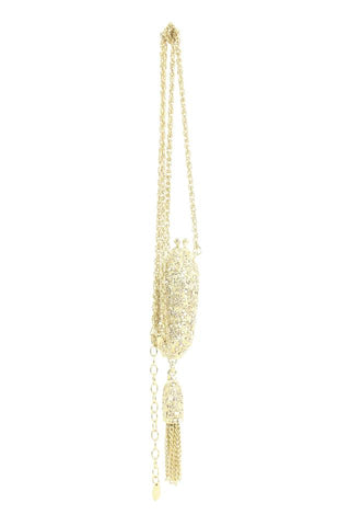 Clara Kasavina Gold Minaudiere Chain Necklace 7ck119