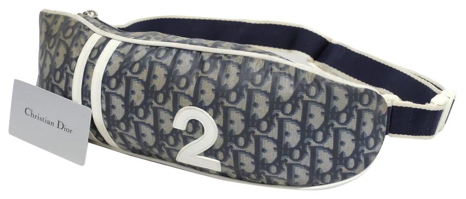 Cross Body Bags Dior Navy Blue Monogram Trotter No. 2 Bumbag Waist Pouch Fanny Pack 241489