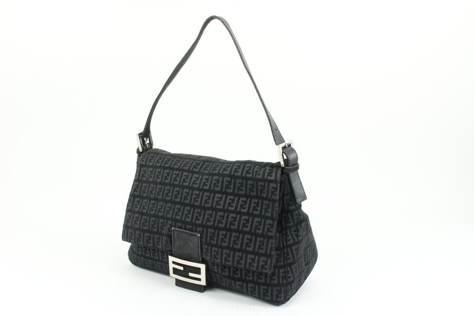 FENDI Mini Mamma Baguette Handbag Black Vintage vd2wz4