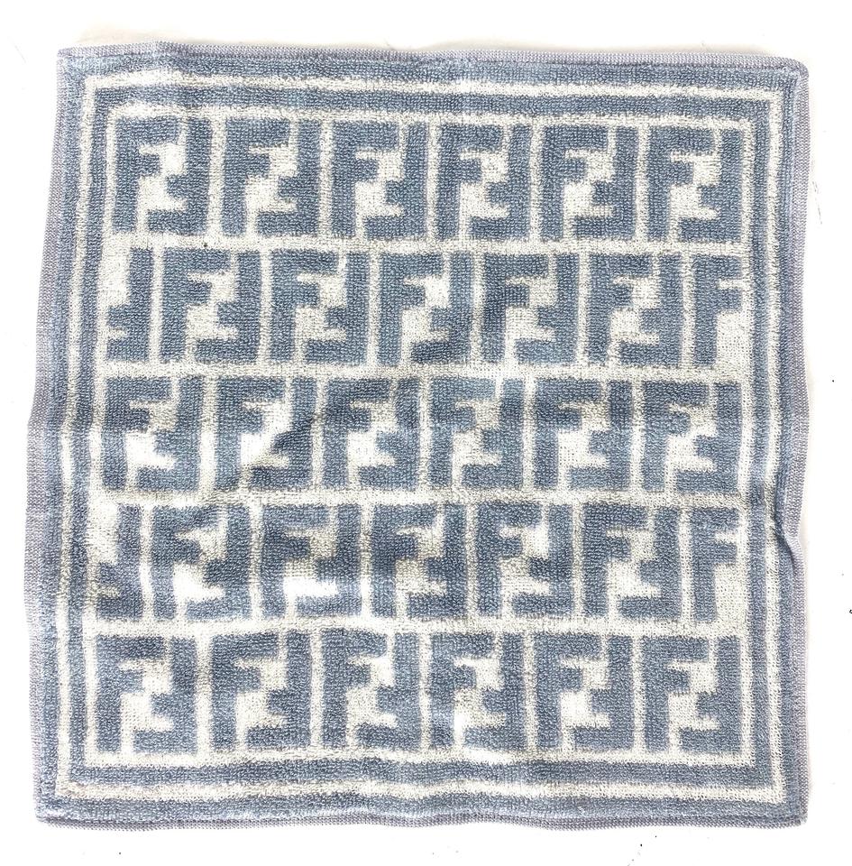 Fendi Terry Cloth FF Towel Material For Mask Blue White 6fa528