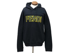 Fendi Hoodie - Black w. Yellow Logo Print » ASAP Shipping