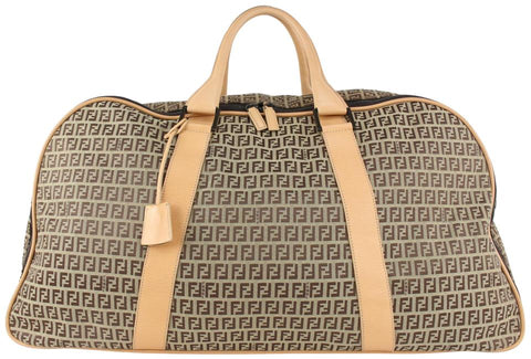 Fendi XL Brown Monogram FF Zucca Duffle Bag 126f45