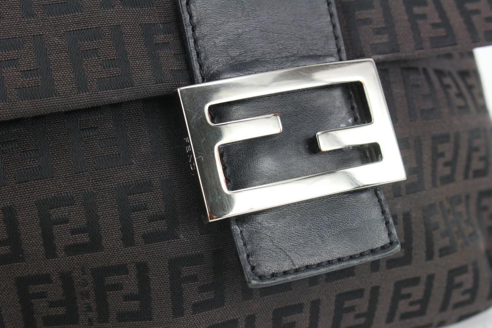 FENDI FF Zucca pattern Pochette Cross body Shoulder Bag Vinyl x