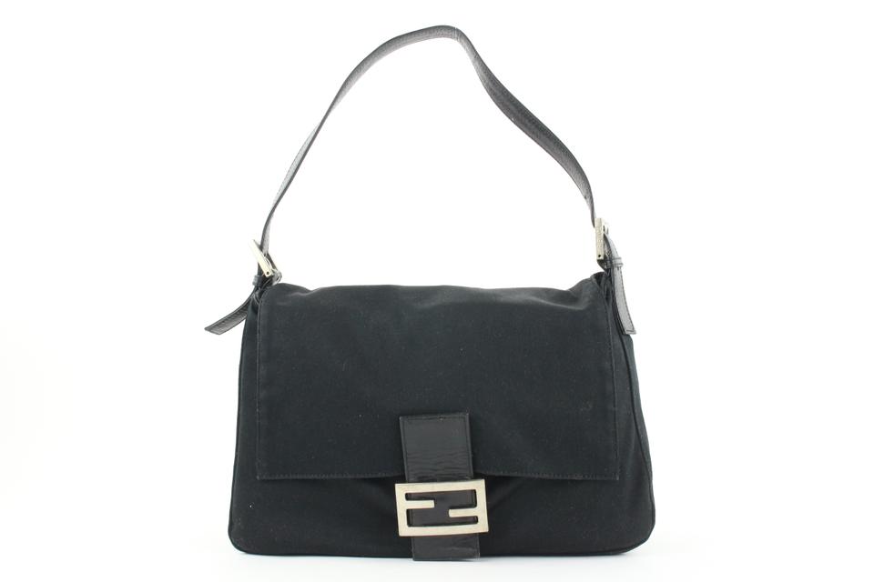 Fendi, Bags, Fendi Vintage Black Leather Shoulder Bag