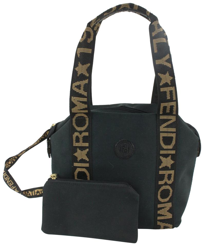 vintage fendi black shoulder bag