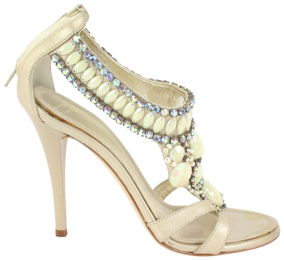 Giuseppe Zanotti Women's 36 Jeweled T-Strap Sandal 1GZ1209