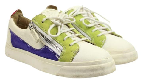 Giuseppe Zanotti Multi-color Low Top Sneakers Size 35.5 Gzsty07 White Purple Green Athletic