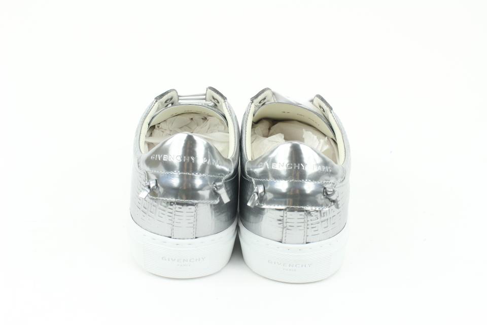 Givenchy Size 37 Women's Logo Silver Urban Street Sneaker 114gi4 