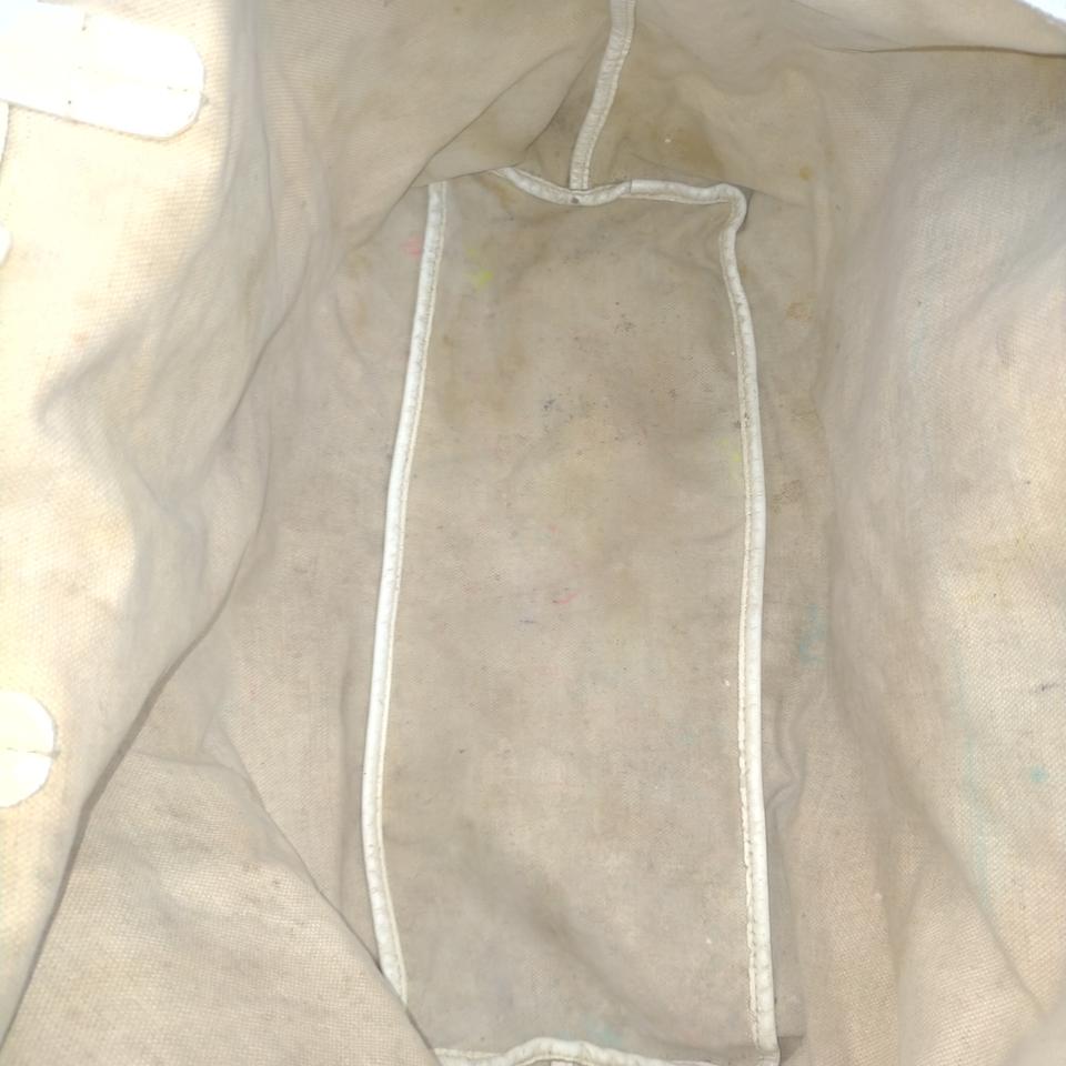 Goyard White Chevron St Louis PM Tote Bag with Pouch 863273
