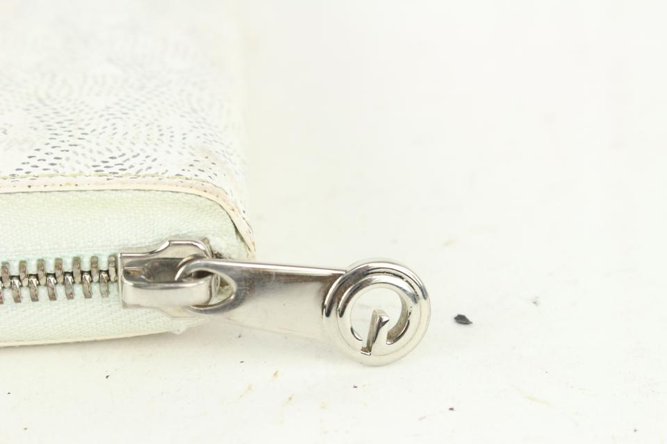 GOYARD GOYARD matignon mini coin purse wallet zip around canvas White Used