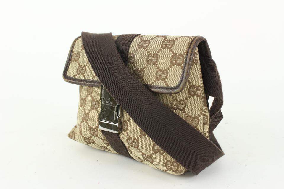 Gucci Turquoise Web Monogram GG Belt Bag Fanny Pack Waist Pouch