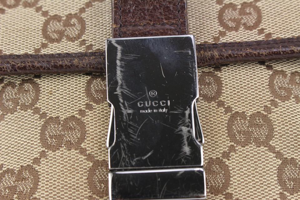 Gucci Monogram GG Flap Belt Bag Fanny Pack Waist Pouch Leather ref.446936 -  Joli Closet