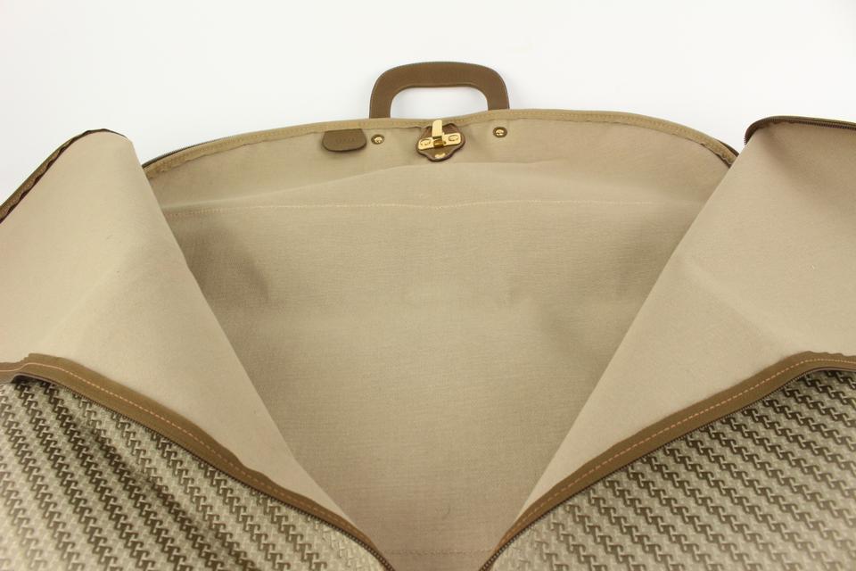 Gucci Beige Monogram GG Garment Bag Suitcase Travel Bag 921gk76