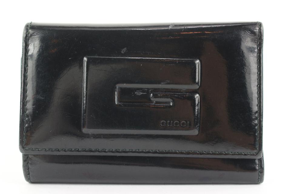 Gucci Vintage 90's leather keyring black 