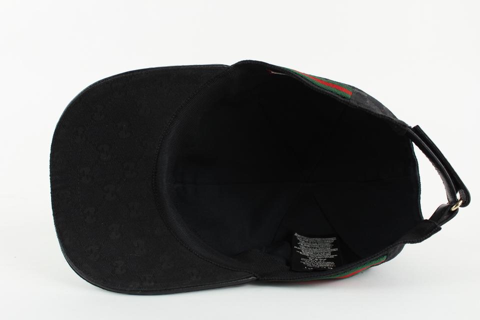 Black Original GG Canvas Baseball Hat With Web