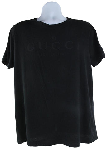 Gucci Black Trademark Logo Classic T-Shirt S125G