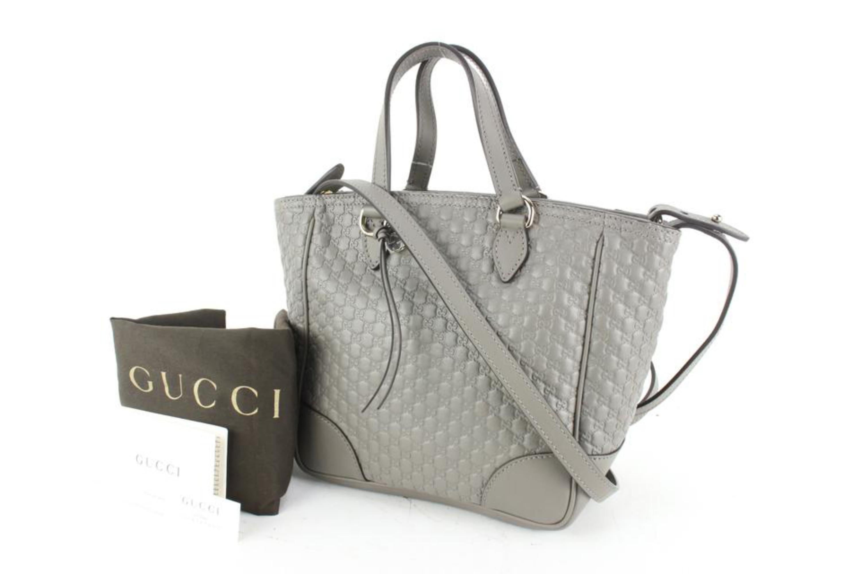 Gucci Grey Microguccissima Small Bree Tote Graphite 98gk68s