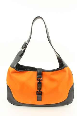 Gucci Orange x Black Jackie-O Hobo Bag 76g328s