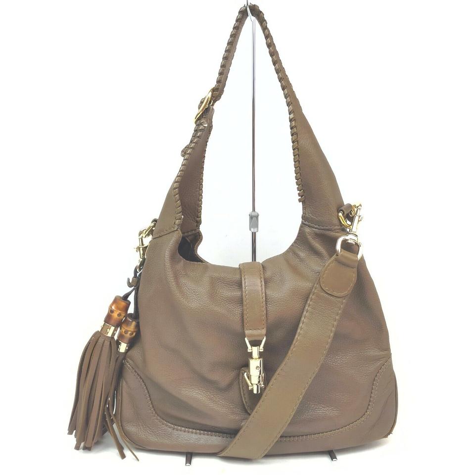 Hobo leather handbag Gucci Burgundy in Leather - 34829669