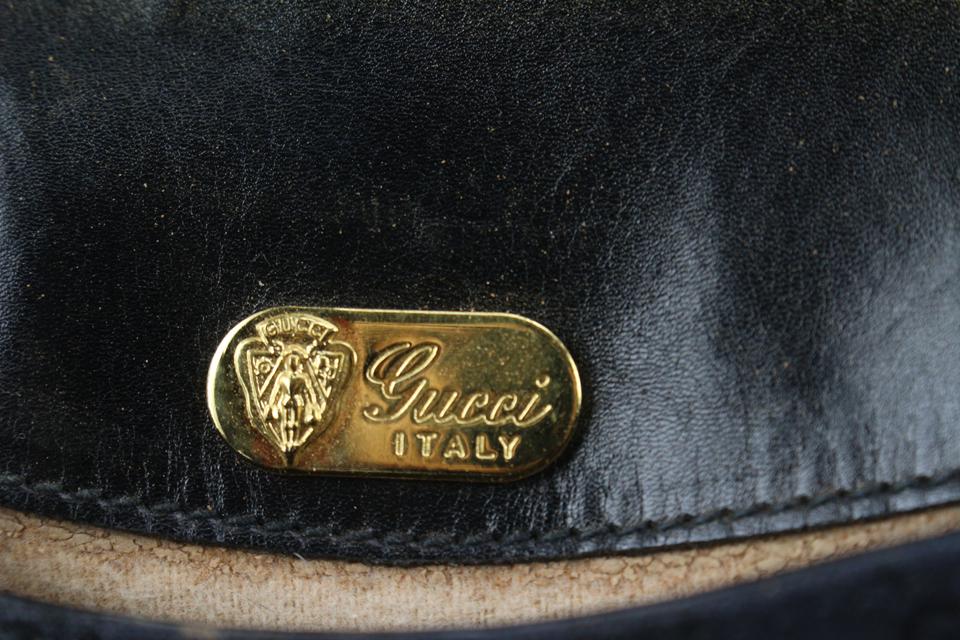 Gucci Black Mini GG Flap Crossbody Rope Bag Leather ref.433160