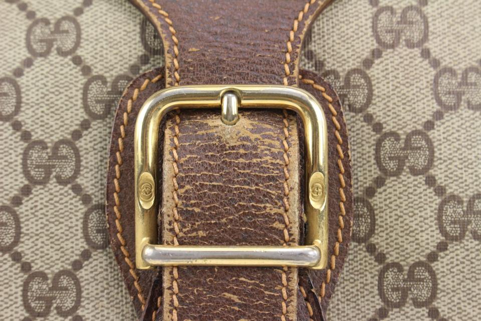Gucci GG Supreme Web Vintage Suitcase Travel Bag Authentic Excellent  Condition