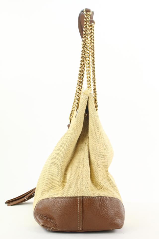 Gucci Girls Beige Straw Bag (32cm)