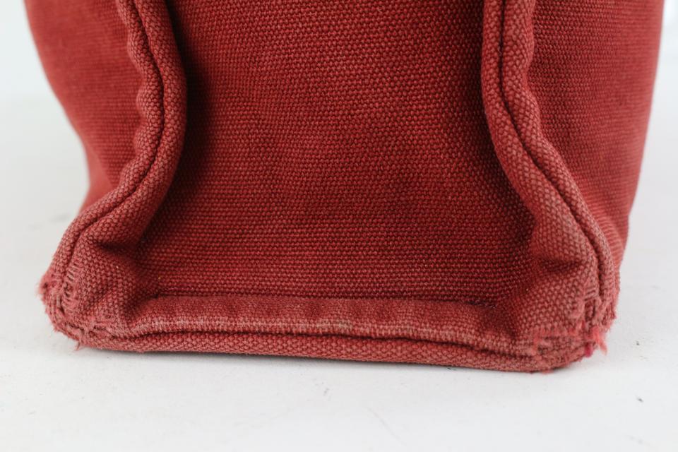 Hermès Fourre Tout MM Red Canvas Tote Bag