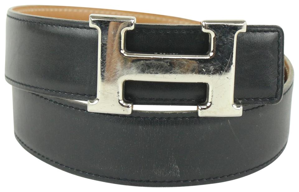Hermès 32mm Reversible H Logo Belt Kit Black x Brown x Silver 929her87